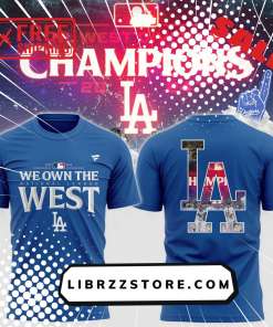 Dodgers Fanatics Royal 2024 NL West Division Champions Locker Room TShirt