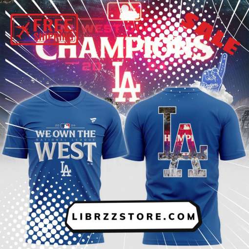 Dodgers Fanatics Royal 2024 NL West Division Champions Locker Room TShirt