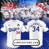 Los Angeles Dodgers Fernando Valenzuela FOREVER 34 Special Jersey