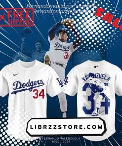 Los Angeles Dodgers Fernando Valenzuela FOREVER 34 Special Jersey