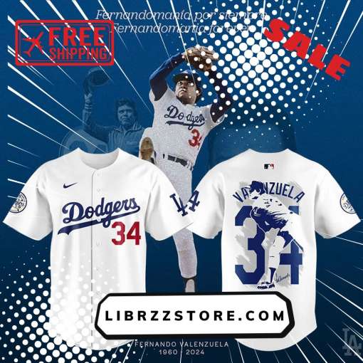 Los Angeles Dodgers Fernando Valenzuela FOREVER 34 Special Jersey