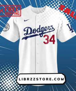 Los Angeles Dodgers Fernando Valenzuela FOREVER 34 Special Jersey