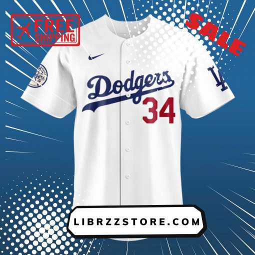 Los Angeles Dodgers Fernando Valenzuela FOREVER 34 Special Jersey