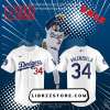 Los Angeles Dodgers Fernando Valenzuela FOREVER 34 Special Signature Jersey