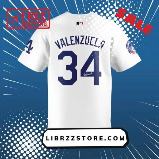 Los Angeles Dodgers Fernando Valenzuela FOREVER 34 Special Jersey V3