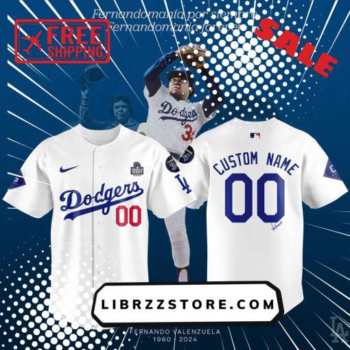 Los Angeles Dodgers Fernando Valenzuela FOREVER 34 Special Signature Jersey