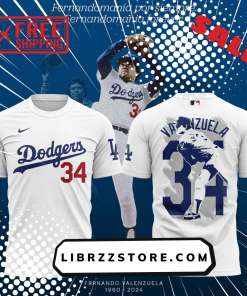 Los Angeles Dodgers Fernando Valenzuela FOREVER 34 Special Tee