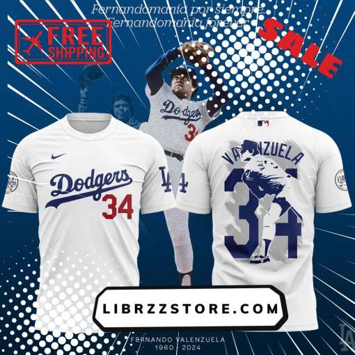 Los Angeles Dodgers Fernando Valenzuela FOREVER 34 Special Tee