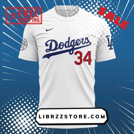 Los Angeles Dodgers Fernando Valenzuela FOREVER 34 Special Tee