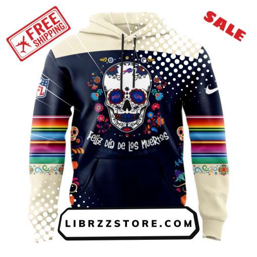 Men’s Nike Buffalo Bills 2024 NFL Dia De Los Muertos Premium Limited Pullover Hoodie