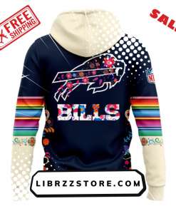 Mens Nike Buffalo Bills 2024 NFL Dia De Los Muertos Premium Limited Pullover Hoodie 3 1