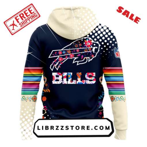 Men’s Nike Buffalo Bills 2024 NFL Dia De Los Muertos Premium Limited Pullover Hoodie