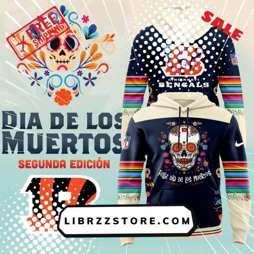 Men’s Nike Cincinnati Bengals 2024 NFL Dia De Los Muertos Premium Limited Pullover Hoodie