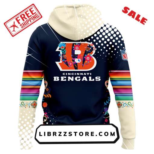 Men’s Nike Cincinnati Bengals 2024 NFL Dia De Los Muertos Premium Limited Pullover Hoodie