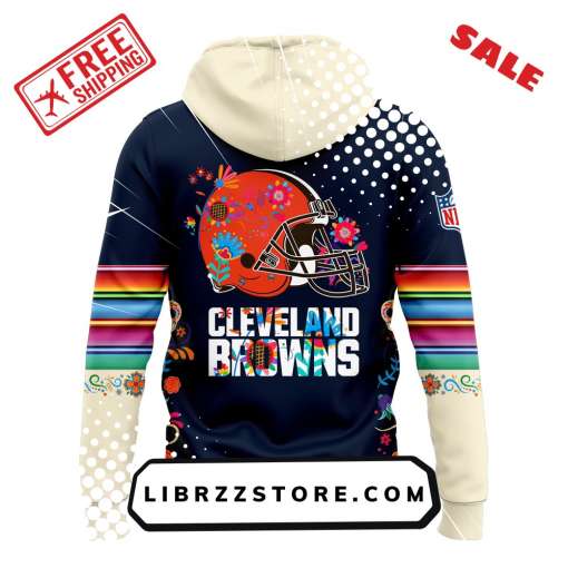 Men’s Nike Cleveland Browns 2024 NFL Dia De Los Muertos Premium Limited Pullover Hoodie