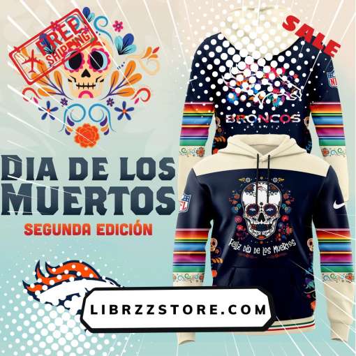 Men’s Nike Denver Broncos 2024 NFL Dia De Los Muertos Premium Limited Pullover Hoodie