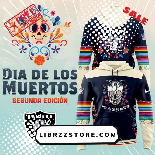 Men’s Nike Las Vegas Raiders 2024 NFL Dia De Los Muertos Premium Limited Pullover Hoodie