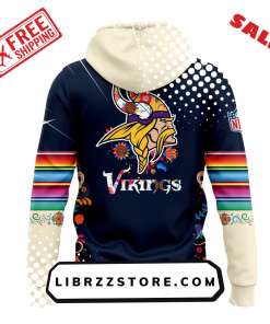 Mens Nike Minnesota Vikings 2024 NFL Dia De Los Muertos Premium Limited Pullover Hoodie 3 1