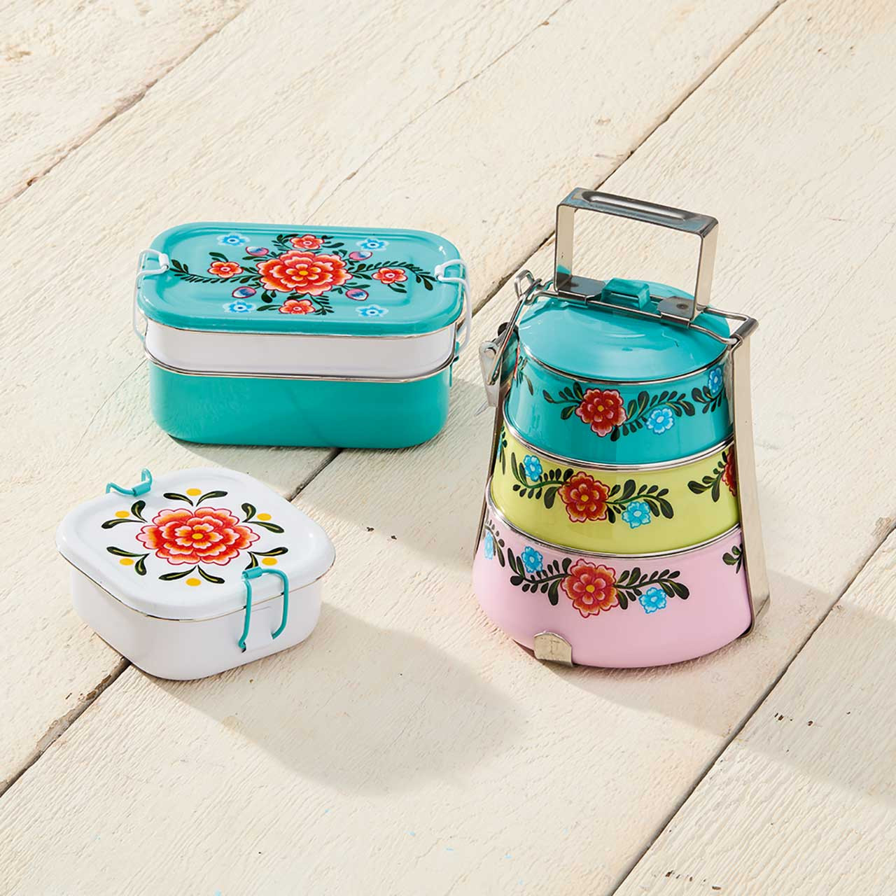 Bright Floral Bento Box Set Bright Floral Bento Box Set