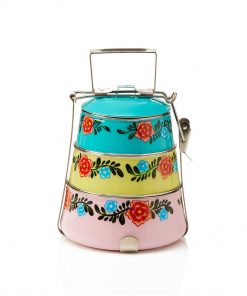 Bright Floral Tiffin Lunch Set