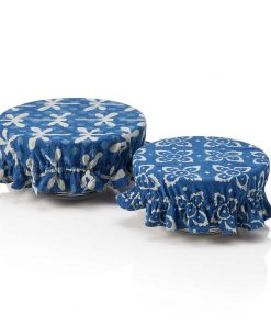 Indigo Dabu Bowl Covers – Set of 4